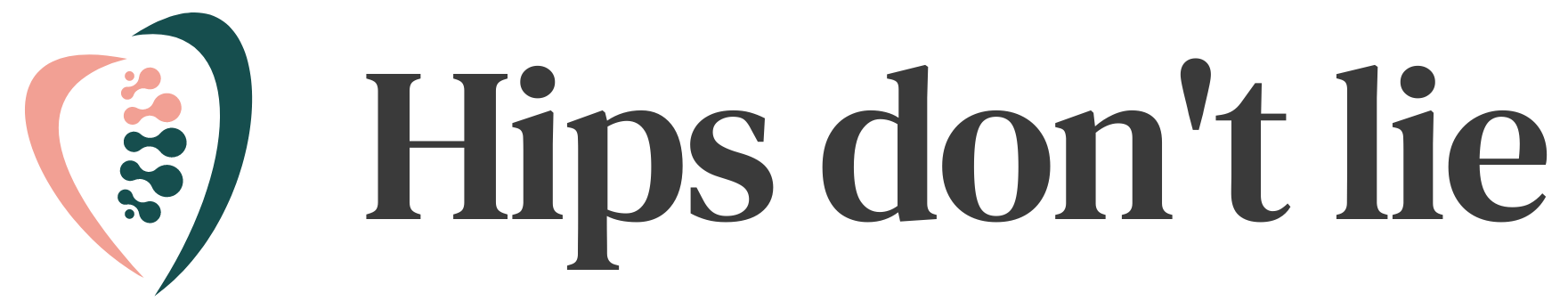 Hips Don't Lie Physiotherapie Praxis Logo mit Wirbelsäulensymbol